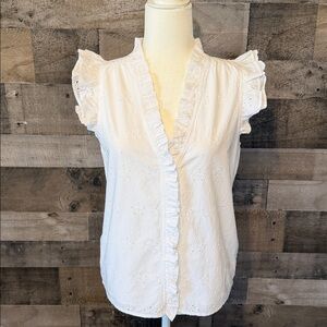 J. Crew Sleeveless Eyelet Top Size XS